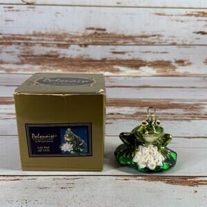 Kurt S. Adler Lily Pad Polonaise Ornament NIB | Hand-Blown Glass Holiday Decor